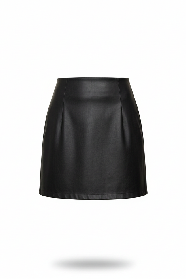 Jupe Cuir Noire Mini Élégante