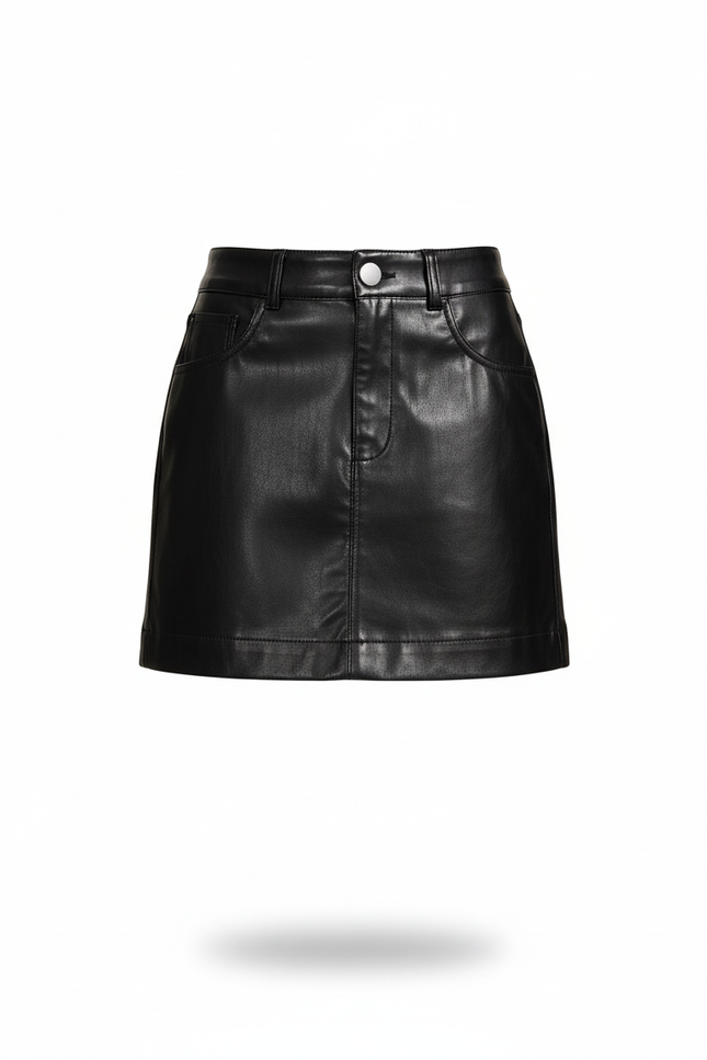 Jupe Cuir Noire Mini Chic