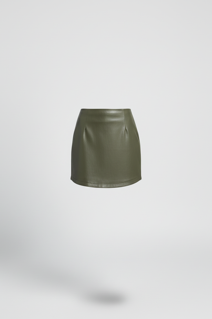 Jupe Cuir Kaki