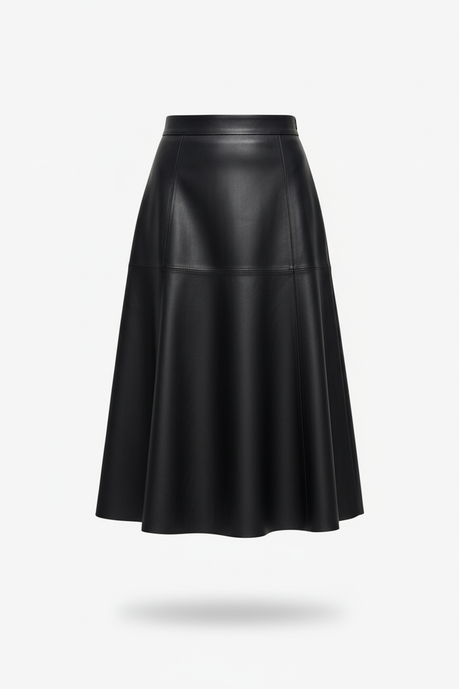 Jupe Corolle Cuir