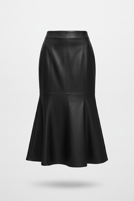 Jupe Cuir Taille Haute Sirène Élégante