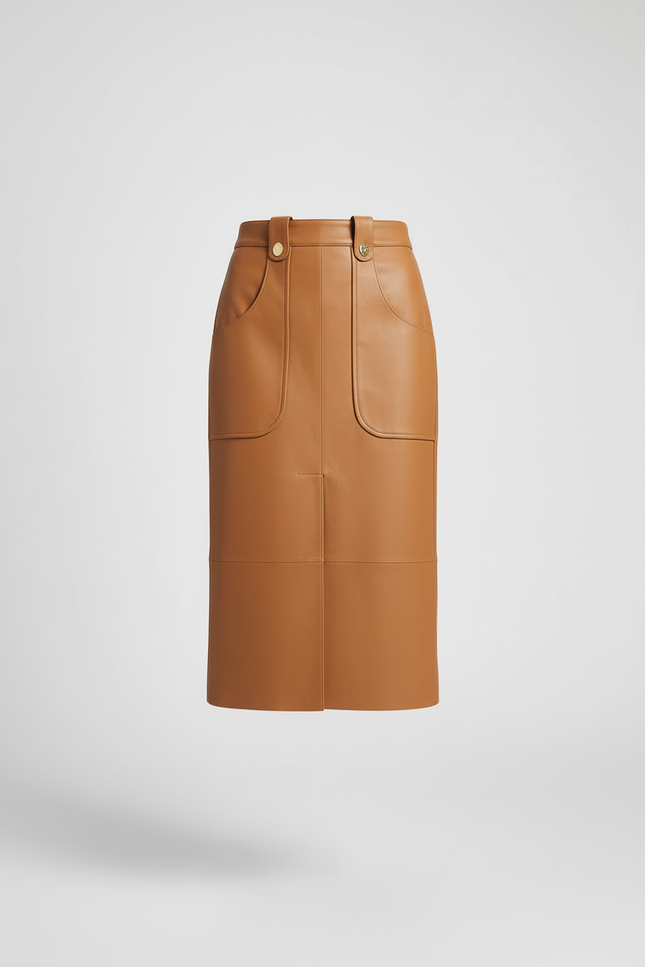 Jupe En Cuir Avec Fermeture