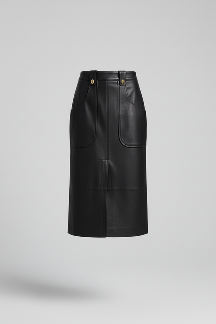 Jupe Cuir Fermeture Devant