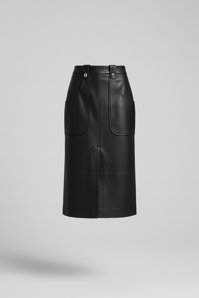 Jupe Cuir Fermeture Devant