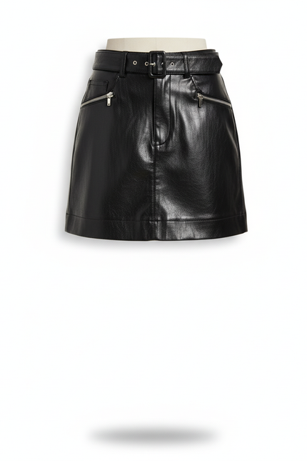 Jupe Cuir Noir Courte