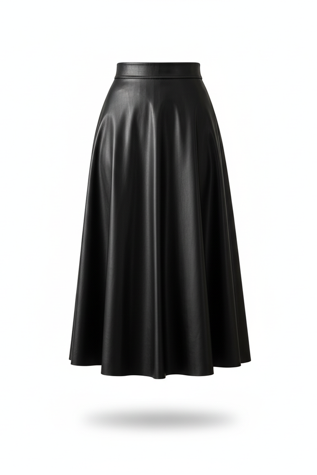 Jupe Noire En Cuir