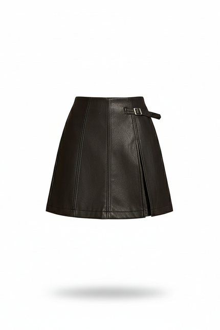 Jupe Noire Cuir Femme
