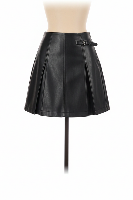 Jupe Courte Simili Cuir Noir