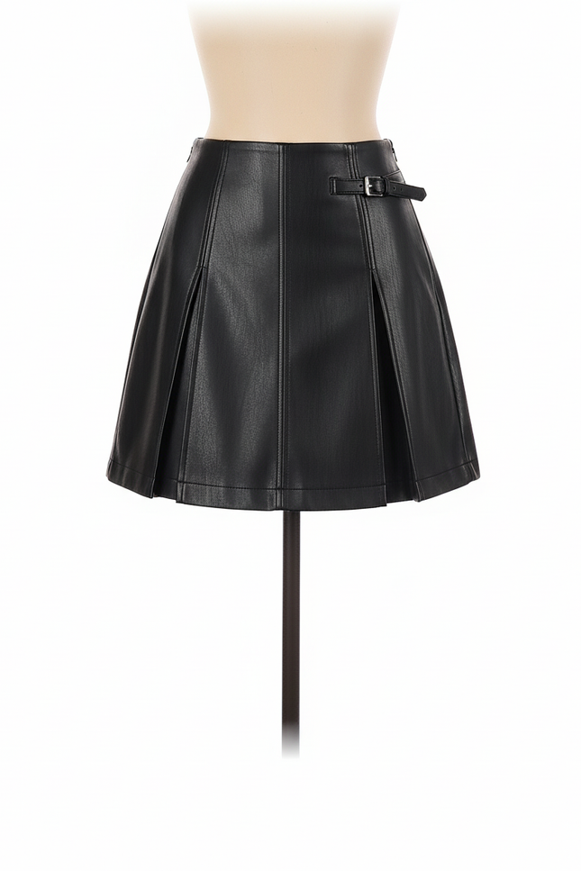 Jupe Courte Simili Cuir Noir