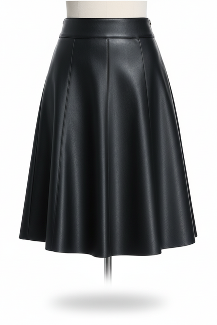 Jupe Simili Cuir Noir Courte