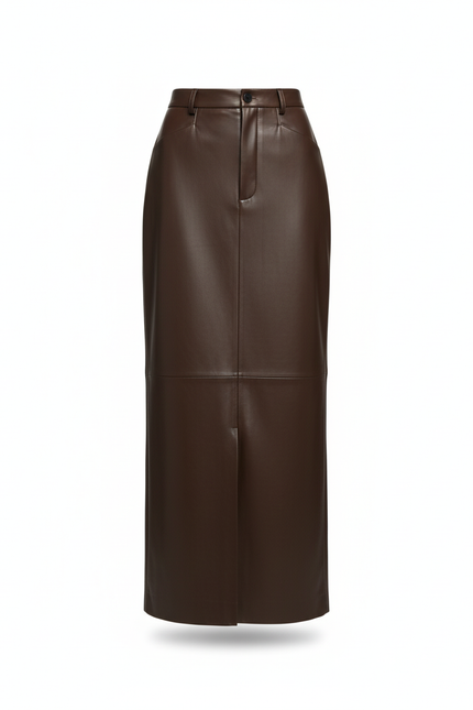 Jupe En Cuir Droite