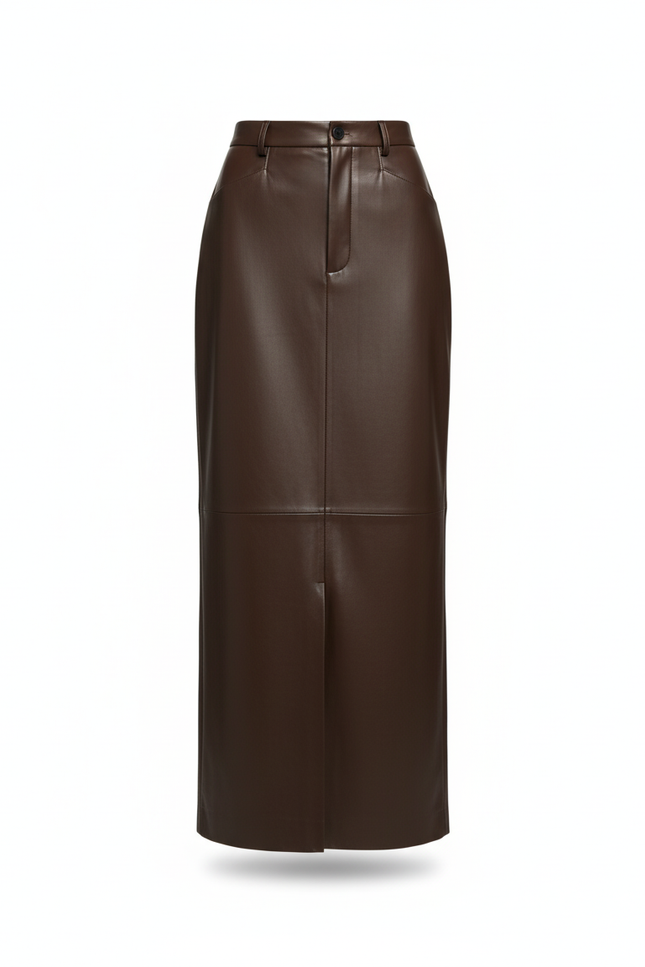 Jupe En Cuir Droite
