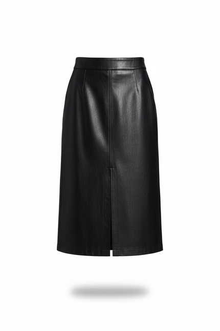 Jupe Cuir Crayon Taille Haute