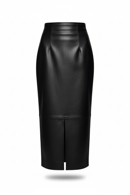 Jupe Crayon Cuir Longue