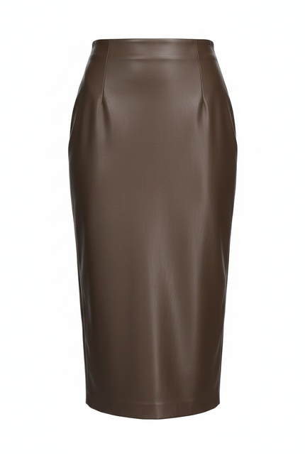 Jupe Fourreau En Cuir