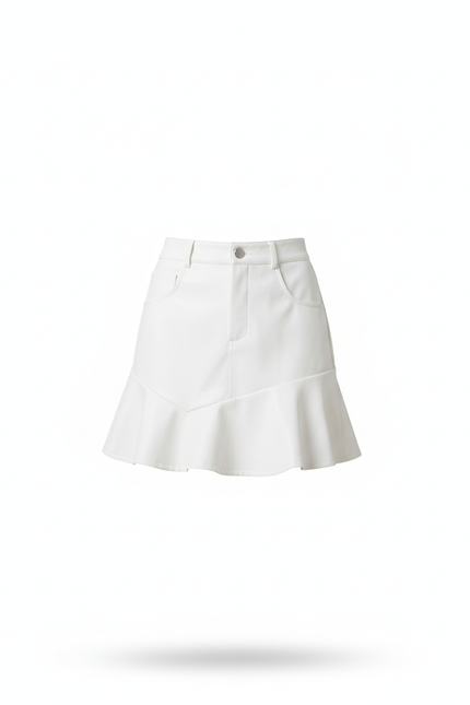 Jupe Cuir Blanche