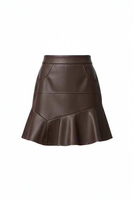 Jupe Volant Cuir