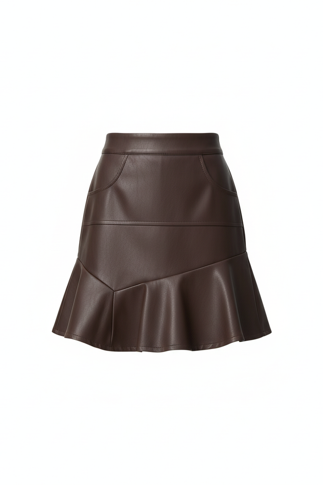 Jupe Volant Cuir