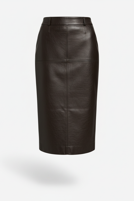 Jupe Cuir Brun