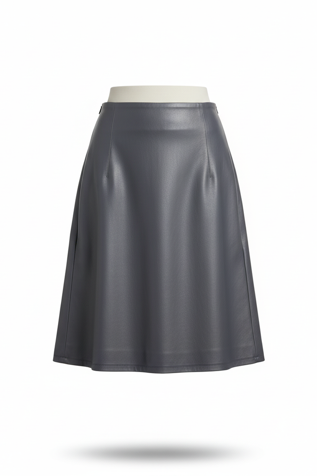 Jupe Trapeze Cuir Femme