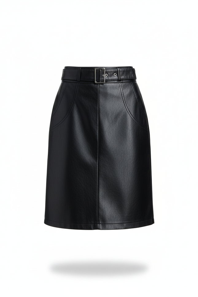 Jupe Simili Cuir Genoux